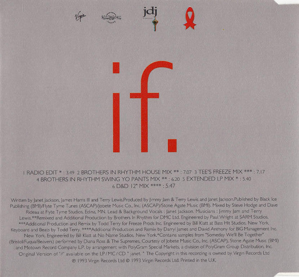 Janet Jackson : If (CD, Single)