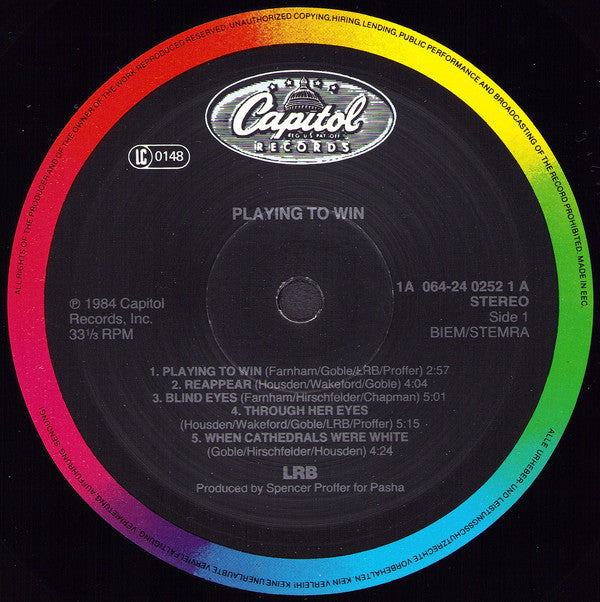 Little River Band : Playing To Win (LP, Album)