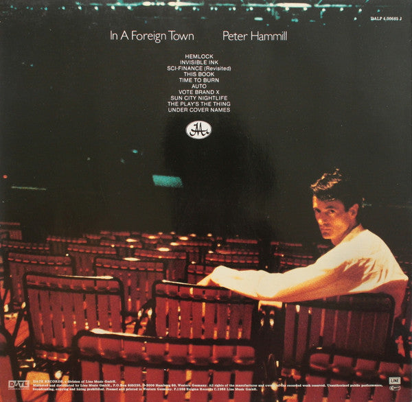 Peter Hammill : In A Foreign Town (LP, Album, Whi)