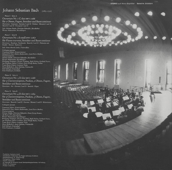 Johann Sebastian Bach, Collegium aureum : Vier Ouvertüren (2xLP, Album, RE)