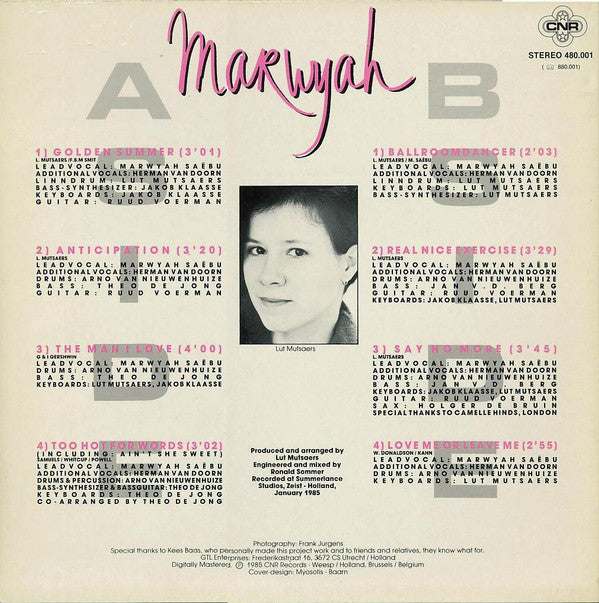 Marwyah Saebu : Marwyah (10", Album)