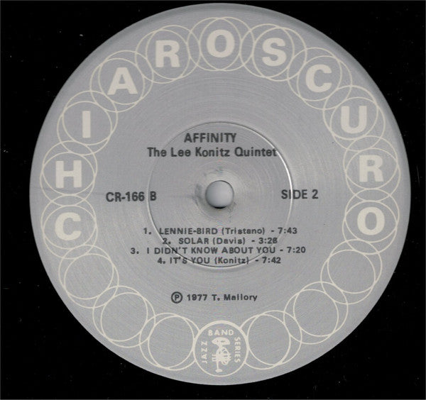 Lee Konitz Quintet : Affinity (LP, Album)
