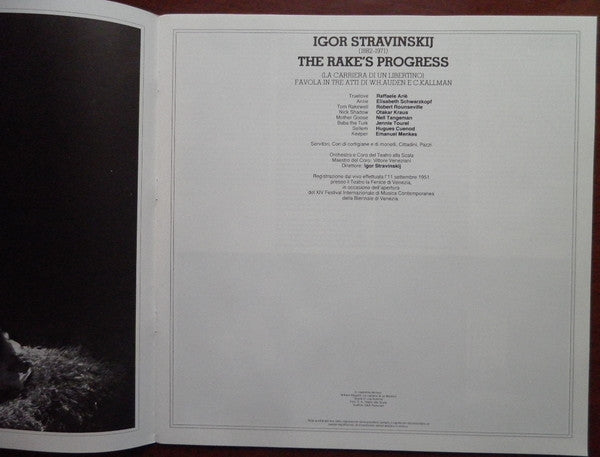 Igor Stravinskij* : The Rake's Progress (3xLP, Mono + Box)