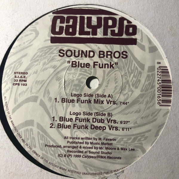 Sound Brothers : Blue Funk (12", EP)