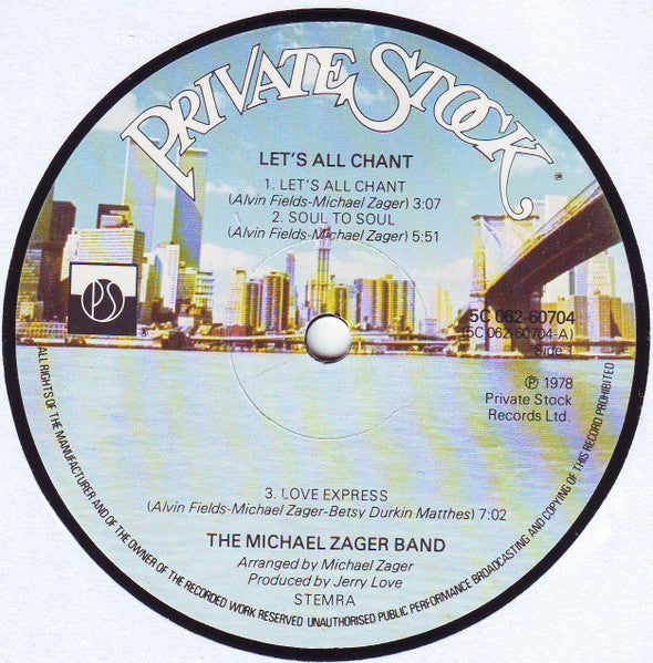 The Michael Zager Band : Let's All Chant (LP, Album)
