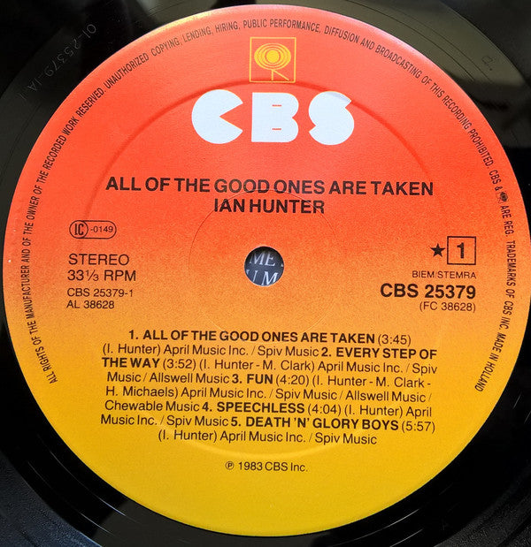 Ian Hunter : All Of The Good Ones Are Taken (LP, Album)