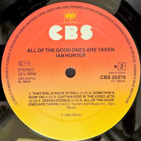 Ian Hunter : All Of The Good Ones Are Taken (LP, Album)