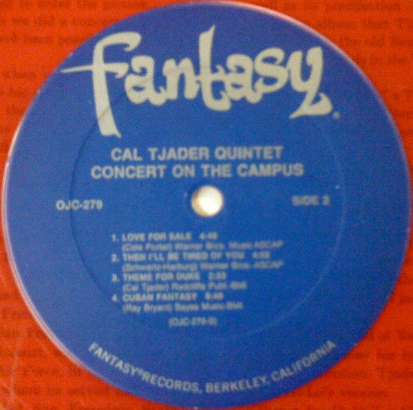 Cal Tjader Quintet : Concert On The Campus (LP, Album, RE, RM, Red)