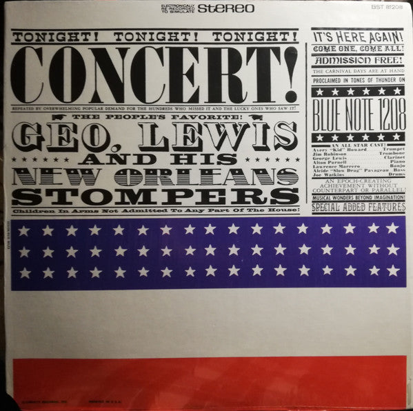 George Lewis And His New Orleans Stompers : Concert! (LP, Ele)