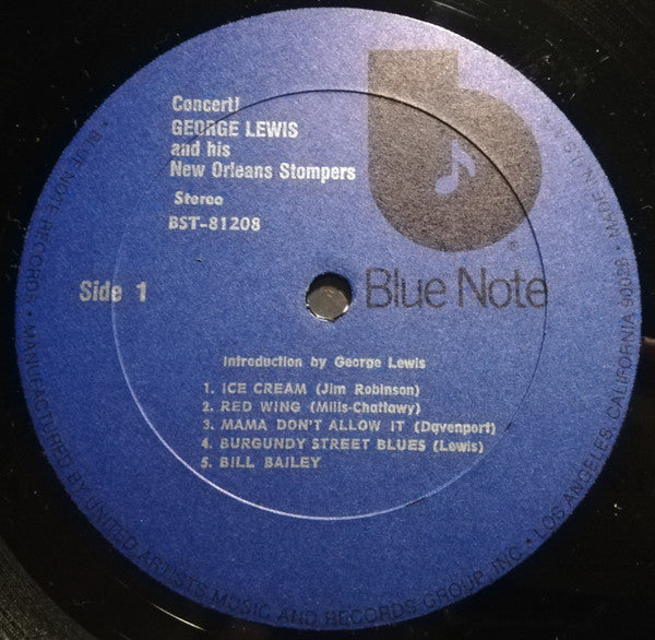 George Lewis And His New Orleans Stompers : Concert! (LP, Ele)