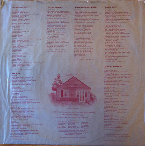 America (2) : History - America's Greatest Hits (LP, Comp, RE)
