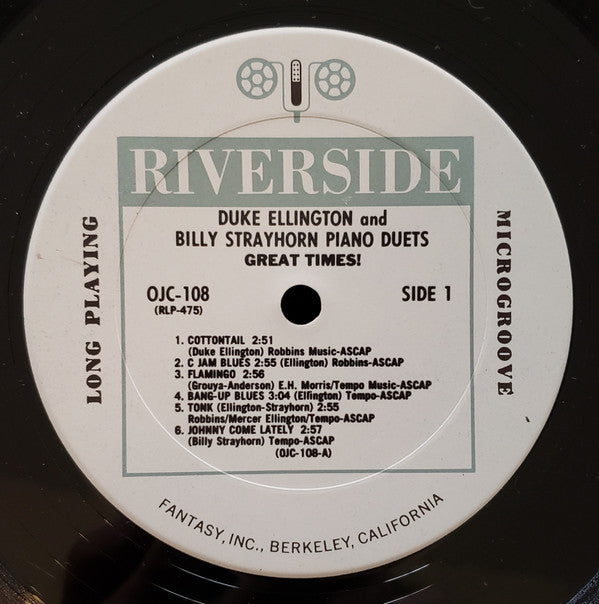 Duke Ellington / Billy Strayhorn : Piano Duets: Great Times! (LP, Comp, RE, Pit)
