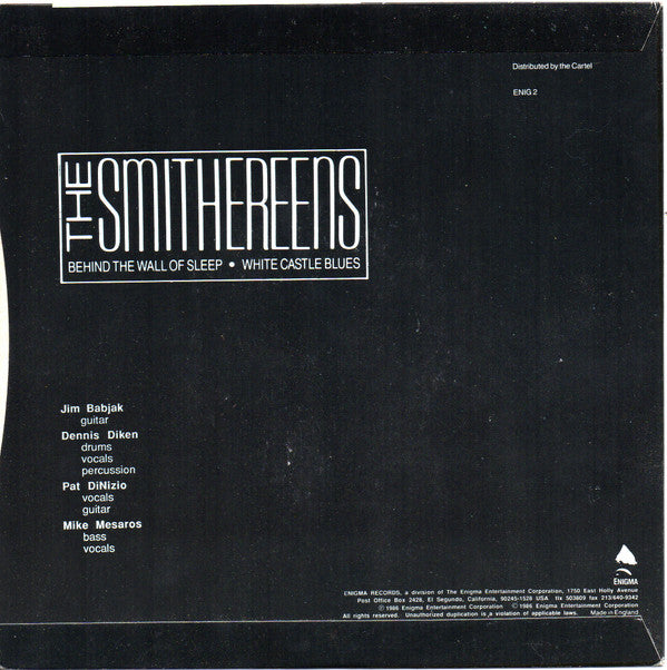 The Smithereens : Behind The Wall Of Sleep (7")