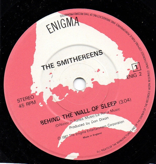 The Smithereens : Behind The Wall Of Sleep (7")