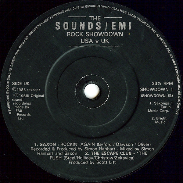 Various : The Sounds / EMI Rock Showdown USA v UK (7")