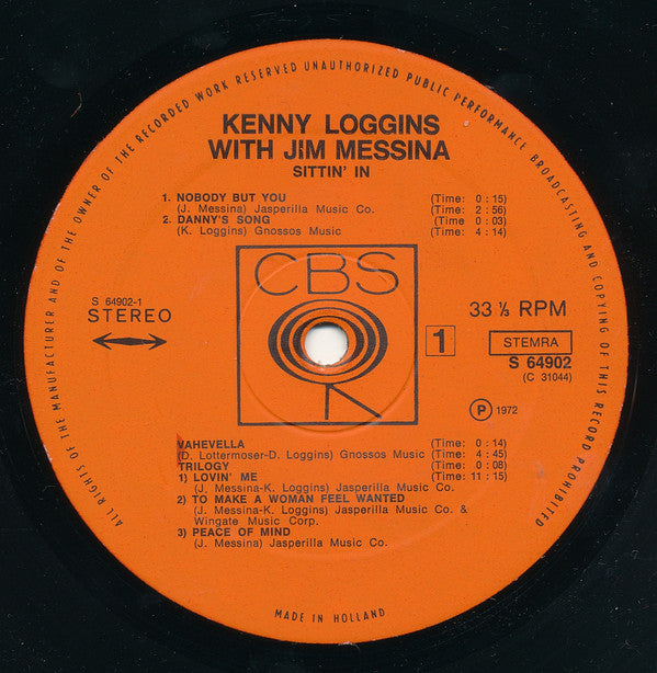 Loggins And Messina : Sittin' In (LP, Album)