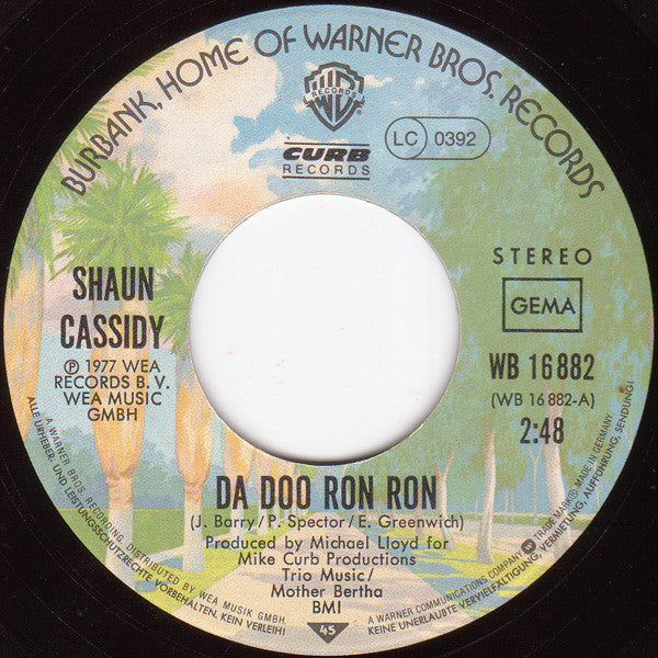 Shaun Cassidy : Da Doo Ron Ron (7")