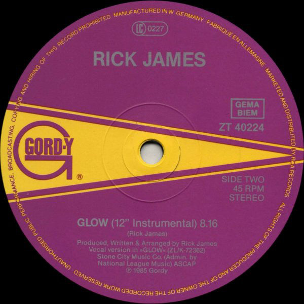 Rick James : Glow (12")