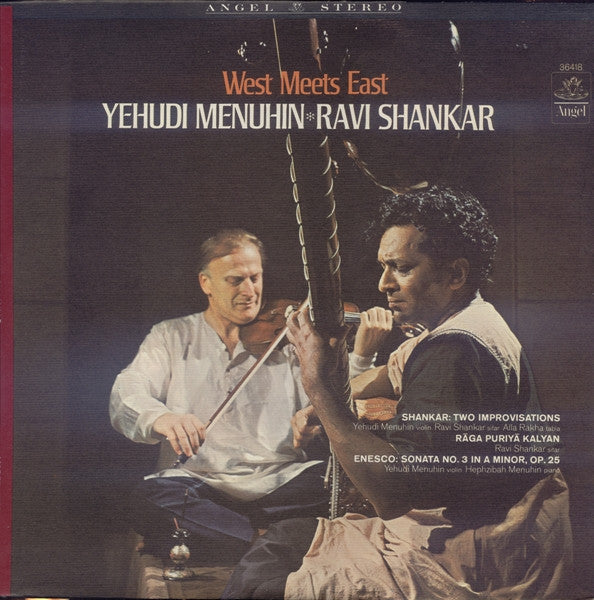 Yehudi Menuhin • Ravi Shankar : West Meets East (LP, Album, Blu)