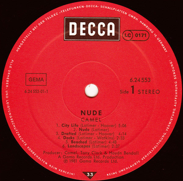 Camel : Nude (LP, Album, Gat)