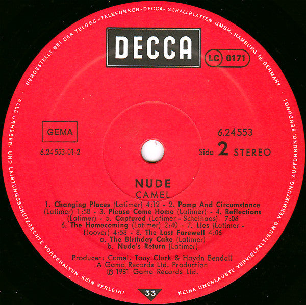 Camel : Nude (LP, Album, Gat)