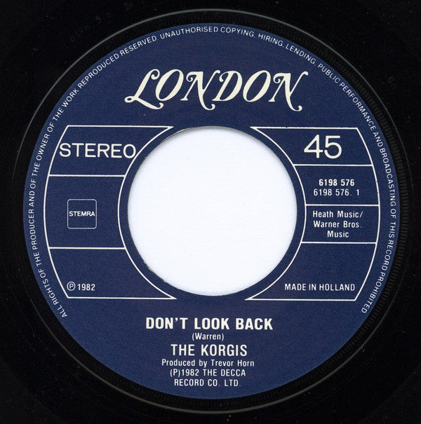 The Korgis : Don't Look Back (7", Single)