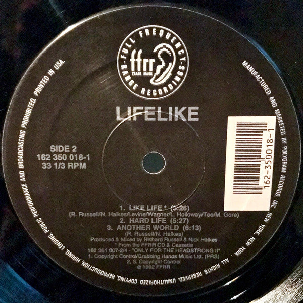 Lifelike (2) : Like Life (The Diss-Cuss Remixes) (12")