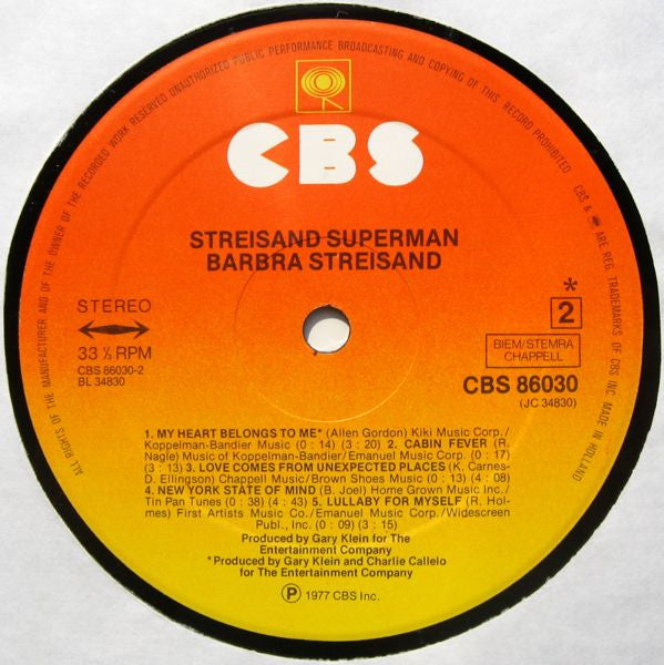 Barbra Streisand : Streisand Superman (LP, Album)