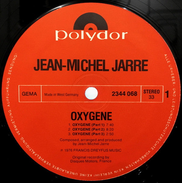 Jean-Michel Jarre : Oxygene (LP, Album)
