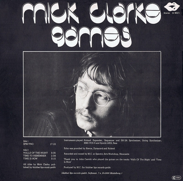 Mick Clarke (4) : Games (LP, Album)