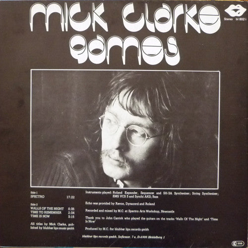 Mick Clarke (4) : Games (LP, Album)