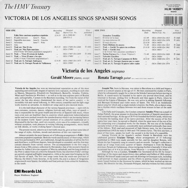 Victoria De Los Angeles : Sings Spanish Songs (LP, Mono)
