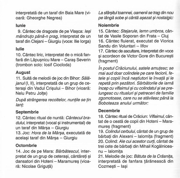 Various : Sfârșit De Mileniu În Satul Românesc / The End Of The Millenium In The Romanian Village / Fin De Millénaire Dans Le Village Roumain (CD, Album)
