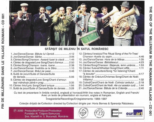 Various : Sfârșit De Mileniu În Satul Românesc / The End Of The Millenium In The Romanian Village / Fin De Millénaire Dans Le Village Roumain (CD, Album)