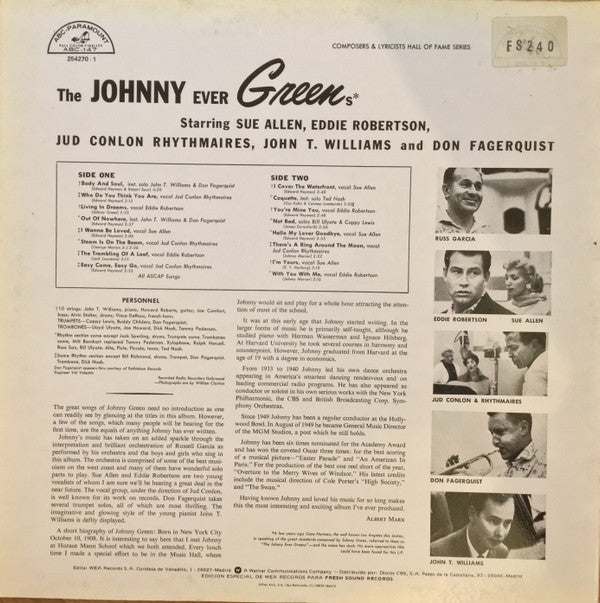 Russell Garcia : The Johnny Evergreens (LP, Album, RE)