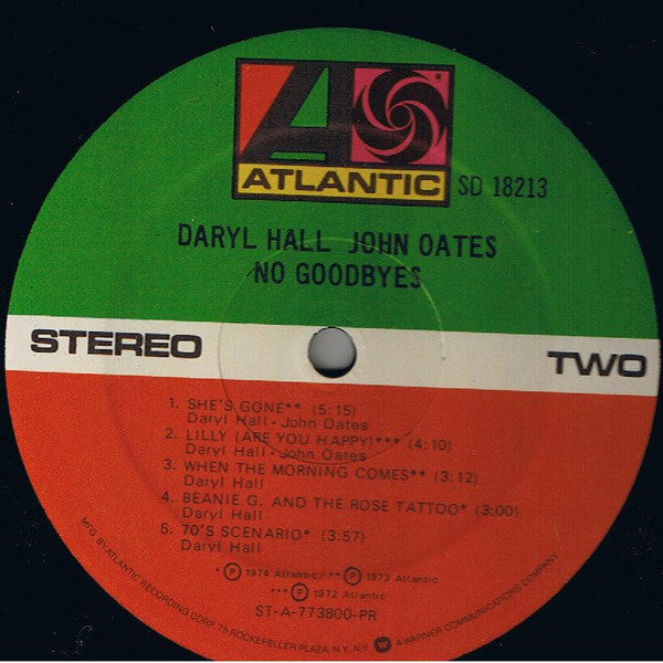 Daryl Hall & John Oates : No Goodbyes (LP, Comp, Pre)