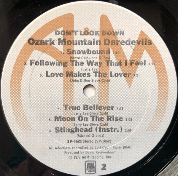The Ozark Mountain Daredevils : Don't Look Down (LP, Album, Pit)