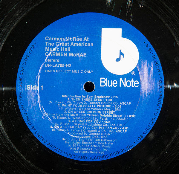 Carmen McRae : Carmen McRae At The Great American Music Hall (2xLP, Album)