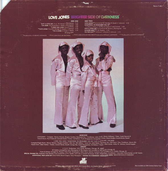 Brighter Side Of Darkness : Love Jones (LP, Album, Pit)