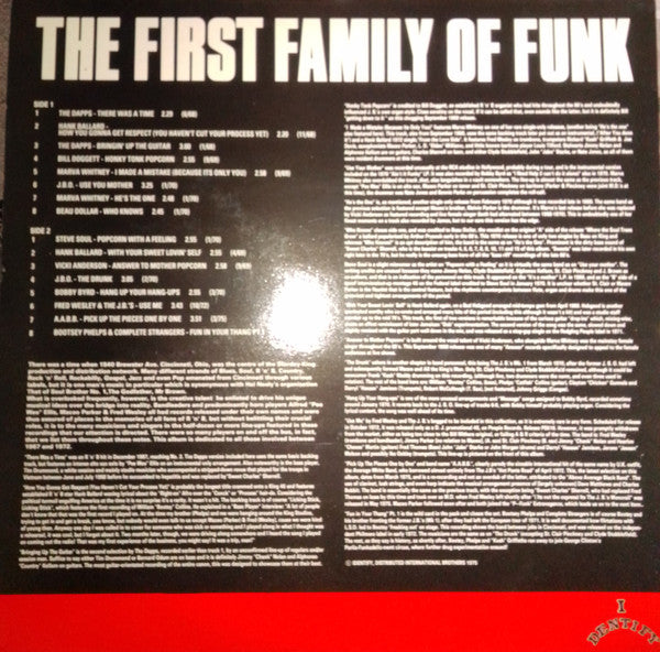 Various : The First Family Of Funk (LP, Comp)