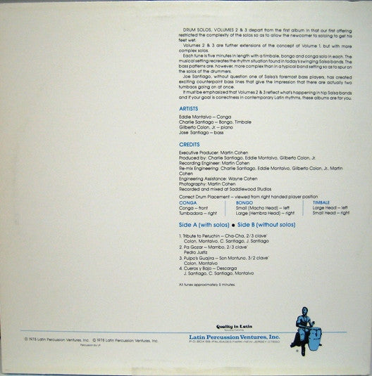Eddie Montalvo, Charlie Santiago : Drum Solos Vol. 2 (LP, Album)