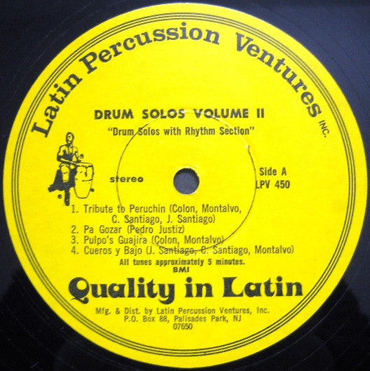 Eddie Montalvo, Charlie Santiago : Drum Solos Vol. 2 (LP, Album)