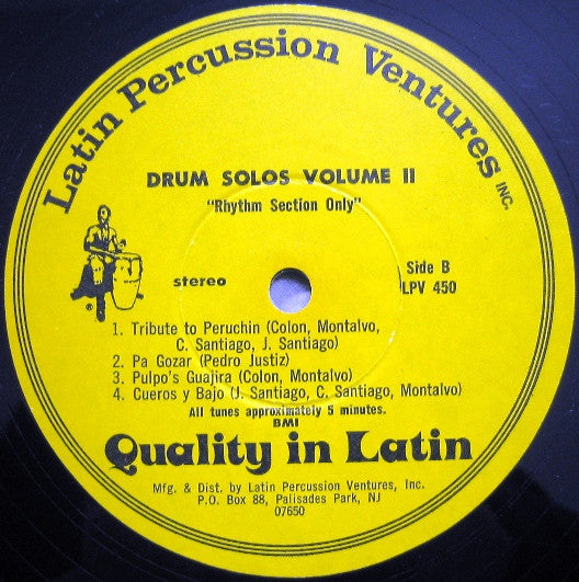 Eddie Montalvo, Charlie Santiago : Drum Solos Vol. 2 (LP, Album)