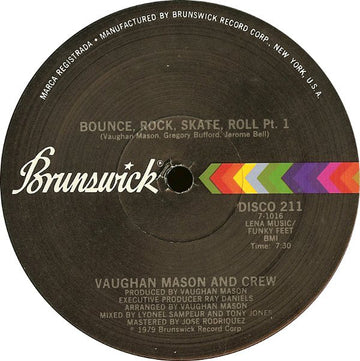 Vaughan Mason And Crew* : Bounce, Rock, Skate, Roll (12")