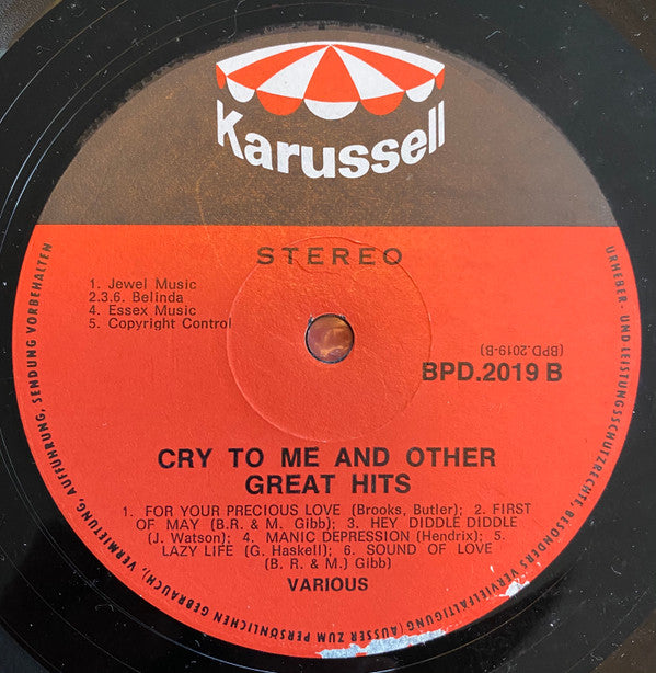 Various : Cry To Me (LP, Comp)