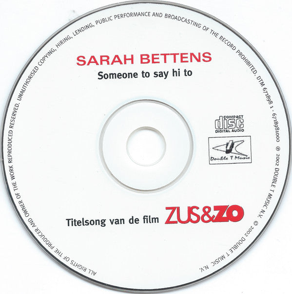 Sarah Bettens : Someone To Say Hi To (CD, Single)