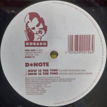 D*Note : Now Is The Time (12")