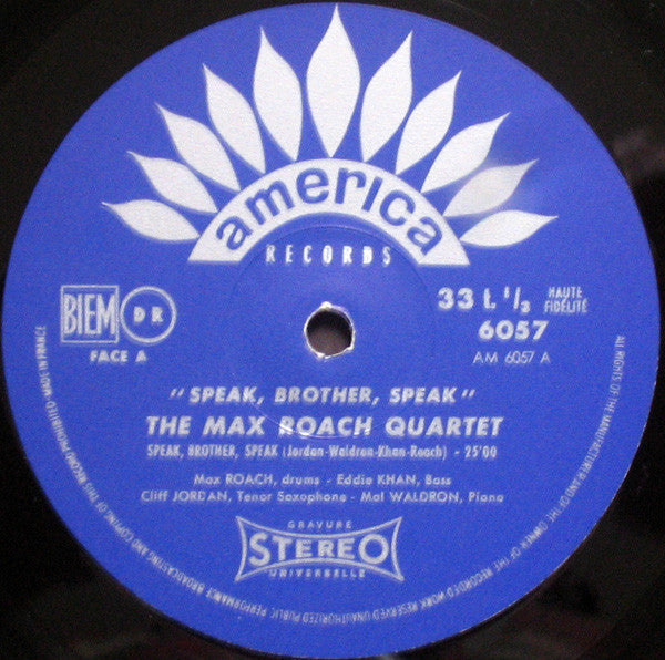 Max Roach Quartet : Speak, Brother, Speak! (LP, Album, RE)