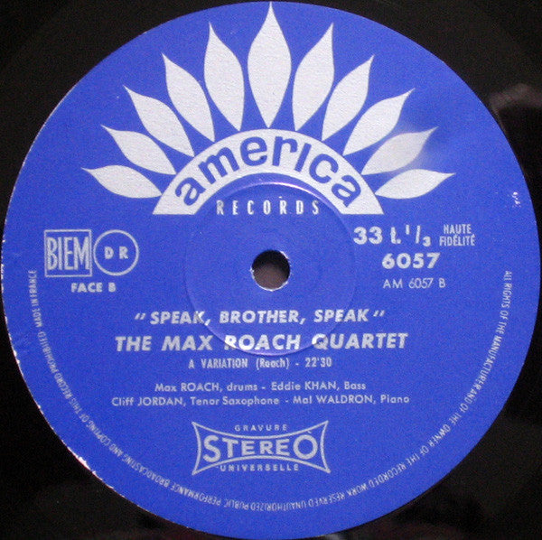 Max Roach Quartet : Speak, Brother, Speak! (LP, Album, RE)