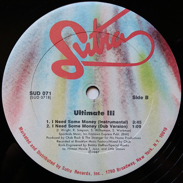 Ultimate 3 MC's : I Want You Back (12")